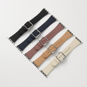 Low MOQ Vintage Leder armband Uhren armband Luxus 20mm 22mm 24mm porös atmungsaktiv hand gefertigte Nähte Uhr Armband Zubehör - Product Image 2