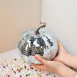 Adornos de <span class=keywords><strong>Calabaza</strong></span> con Espejo Plateado para Decoración de Halloween, Centros Comerciales, Discotecas, Escaparates y Hogar - Product Image 2