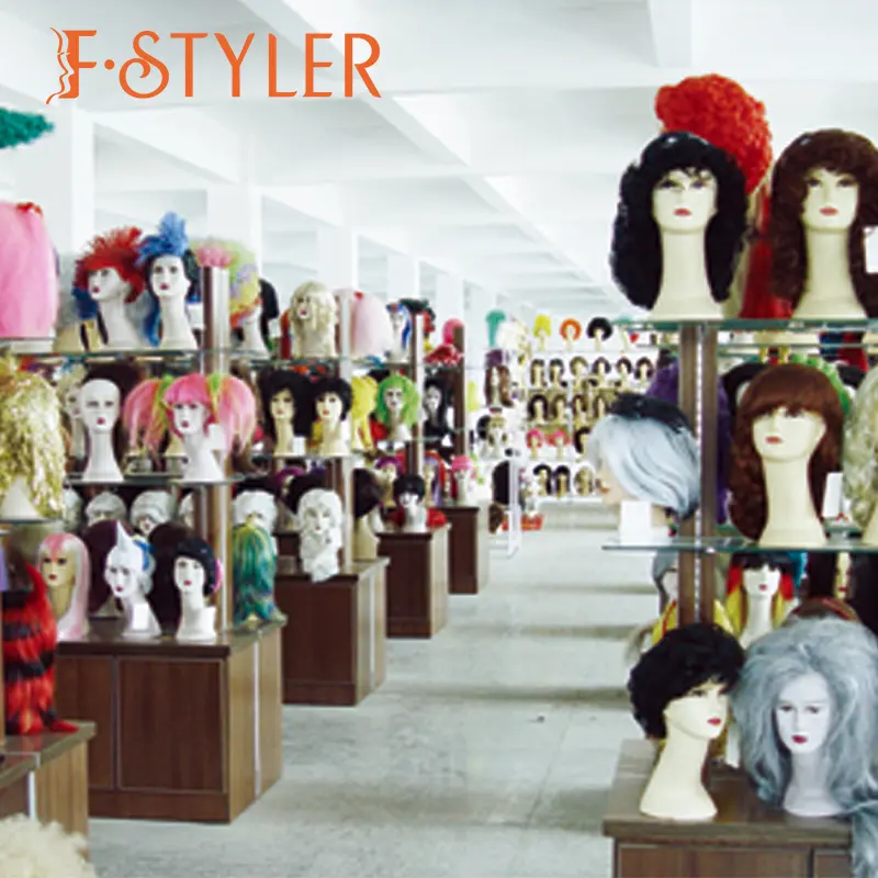 FSTYLER 2024 RTS 뜨거운 판매 코스프레 머리 합성 가발 파티 가발 도매 대량 판매 잉여 정리 1 달러 품목