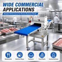 Machine à trancher la viande fraîche 400-500 kg/h avec taille de coupe personnalisable pour la production alimentaire commerciale