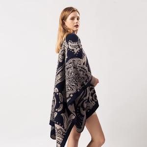 Zifeng OEM 2024 bufanda de mujer de anacardo grande de moda de otoño e invierno, capa de Chal cálida gruesa versátil - Product Image 3