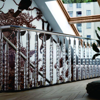 Escaliers d'intérieur en cristal Main courante Poteau de balustrade Garde-corps Design moderne Piliers en acrylique transparent
