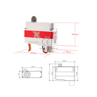 Moteur servo numérique sans noyau KST X08N V6.0 2.8Kgf.cm 0.09sec à engrenages métalliques pour micro-avions RC, 3.8V-8.4V DC, 60 mm, pour pièces de voitures de course et jouets