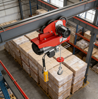 Mini palan électrique PA600 220V 600kg 1320lbs, treuil électrique portable, moteur en cuivre pur, pour la maison, le garage, l'atelier, levage en hauteur