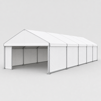 Tente d'événement à structure en aluminium, disponible en largeurs de 6m, 8m, 10m, 12m, 15m et 18m, idéale pour les expositions et les petits événements commerciaux