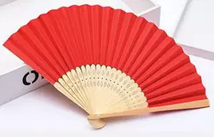 Éventails pliants personnalisés en bambou et tissu, avec logo imprimé sur mesure, pour fêtes, festivals, musique, usage décoratif, souvenir, 2021 - Product Image 4