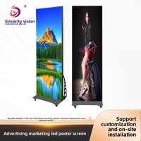 Écran d'affichage LED résistant aux chocs, étanche, couleur pleine, modèle CX-P2.5, luminosité 500 cd, 98304 points, pour supermarchés et magasins en intérieur