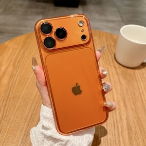 ultra Thin Shockproof <b>Camera</b> Lens Protector and Phone case <b>for</b> iphone 17pro 17air,<b>for</b> iphone 17 Pro Max case clear Orange - Product Image 4