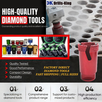 Vente chaude : Boîtes à outils pour le perçage du verre en céramique et en porcelaine, ensemble d'outils, boîte à outils, kit de scie cloche diamantée, ensemble de 5 à 130 mm pour carrelage