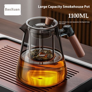 1100ml Moon White Glass Teapot Chá Eagle Chaleira em forma de bico com infusor Pote de chá resistente para chaleira doméstica - Product Image 4