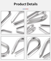 Gerrison Anneau de protection pour câble métallique en acier inoxydable 304, type cœur de poulet, à large ouverture et verrouillable, Chine continentale