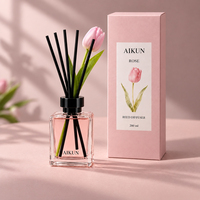 Diffuseur d'arômes de luxe en rotin naturel, personnalisé avec logo, pour commande en gros AIKUN, longue durée, vente en gros