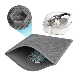 Yeni varış çift katmanlı filtrasyon Premium Pet paspaslar pedleri kediler aksesuar-olmalıdır Feline yoldaşları kedi kumu matı - Product Image 2