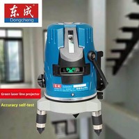 Nouveau niveau laser croisé 4D à faisceau vert 360 degrés, alimenté par batterie au lithium FF06-21E2, 2 lignes/3 lignes/5 lignes, livraison gratuite