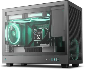 Vỏ case máy tính Deepcool CH160 PLUS phiên bản kính cường lực đen/trắng, hỗ trợ tản nhiệt AIO 240mm, dành cho chơi game, chuẩn M-ATX - Product Image 2