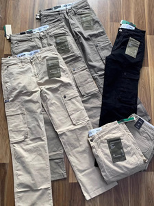 <span class=keywords><strong>Pantaloni</strong></span> Casual in Denim a vita alta da <span class=keywords><strong>donna</strong></span> autunno popolari <span class=keywords><strong>pantaloni</strong></span> <span class=keywords><strong>Cargo</strong></span> a gamba larga Multi-tasca con Logo all'ingrosso - Product Image 3