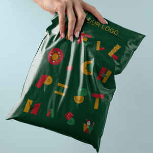 Sac d'expédition en poly rose imprimé personnalisé biodégradable et recyclable pour les vêtements et le chocolat en plastique - Product Image 3