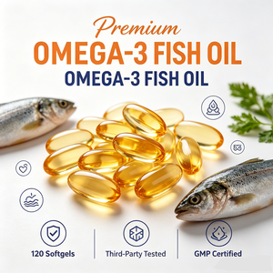 น้ำมันปลาโอเมก้า 3 ความเข้มข้นสามเท่า 1300 มก. EPA 860 มก. DHA กรดไขมันจำเป็นที่ดีที่สุด น้ำมันปลาคุณภาพพรีเมียมจากปลาจับจากธรรมชาติ ไม่ทำให้แหวะท้อง - Product Image 4