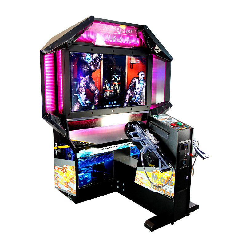 Новый дизайн, аркадная игра, Высококачественная игровая машина для стрельбы для взрослых с музыкой и видеоиграми