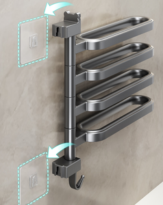 Accesorios de Baño para el Hogar y Hoteles, Estante Giratorio para Toallas, Soporte de Pared para Almacenamiento de Toallas - Product Image 4
