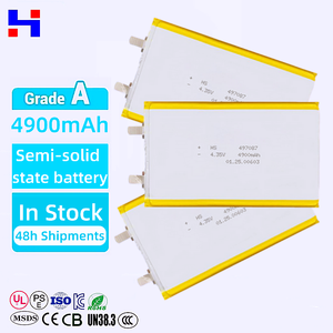 Batterie lithium-ion ultra-mince haute capacité HS Brand Semi Solid State 497087 3.8V 4900MAH 4.35V 0.5C pour Surface Book - Product Image 1