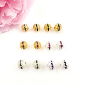 Gold Rhinestone Beads 8mm Round Spacer For Jewelry Making <b>Bracelets</b> Necklaces Loose Beads Craft Accessories - Product Image 2