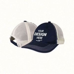 Custom 5 Panel Polyester Mesh Trucker Hat with 3D Printed Embroidered Logo Plush Floral & <b>Leaf</b> Pattern for Outdoor Performance - Product Image 4