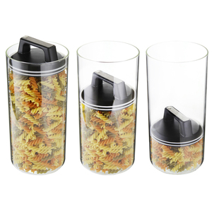 Set di 3 <span class=keywords><strong>Barattoli</strong></span> Ermetici in Vetro Borosilicato per Chicchi di Caffè <span class=keywords><strong>con</strong></span> Coperchio a Pressione e Manico, Sigillati <span class=keywords><strong>Sottovuoto</strong></span>, Riscaldabili, per Uso in Campeggio - Product Image 4