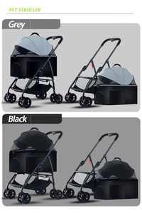 Passeggino pieghevole e comodo a 4 ruote <span class=keywords><strong>per</strong></span> animali domestici con carrello rimovibile <span class=keywords><strong>per</strong></span> il trasporto di animali domestici - Product Image 4