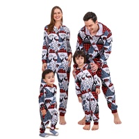 2022 noel onesie aile eşleştirme pijama sevimli karikatür baskılı kapşonlu fermuarlı pijama tatil salonu partisi pijama