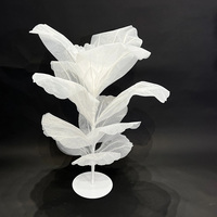Décoration d'allée de mariage : Fleur géante en organza faite à la main, légère et respirante, ornement réutilisable pour fêtes et événements