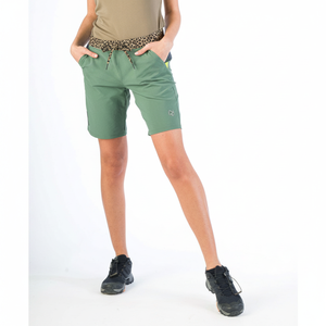 Shorts Casual da donna con Logo personalizzato in poliestere cotone formato XS con motivo leopardato con chiusura a coulisse - Product Image 2