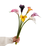 Offre Spéciale – Mini Fleurs Artificielles Calla Lily en EVA, Effet Réel, Blanches, pour Arrangements de Mariage et Décoration