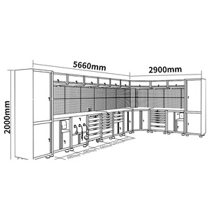 Nhà Máy Bán buôn hội thảo bàn làm việc tủ nhà để xe máy trạm Modular kim loại nặng bàn làm việc công cụ tủ để lưu trữ - Product Image 1