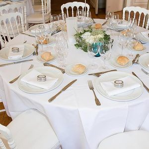 Tovaglia matrimonio banchetto tovaglie per eventi macchia resistente rughe copertura in poliestere lavabile Buffet feste e campeggio - Product Image 6