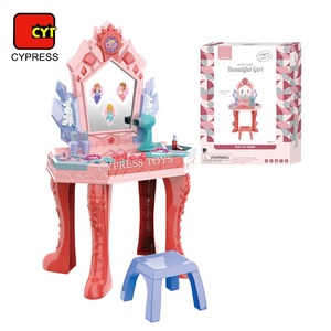 Jeu <span class=keywords><strong>de</strong></span> table à maquillage pour enfants en plastique tendance avec miroir - Product Image 5