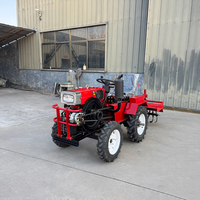Mini Tractor Diésel de 12HP, 15HP, 18HP con Cultivador Rotatorio y Sembradora, Aprobado por la CE