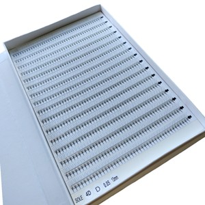 Camellia 4D Éventails de cils en vison noir Extensions de cils préfaites et douces avec logo personnalisé Prix de gros - Product Image 4