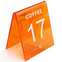Plaque de table en acrylique pour numéros de table, signalisation publicitaire de type A pour bars et restaurants, panneaux publicitaires en acrylique pour numéros de siège