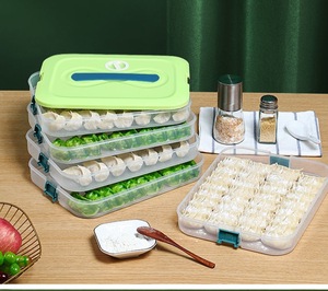 Tủ Lạnh Lưu Trữ Nhà Bếp Tổ Chức Nhựa Bánh Bao Hộp Và Chủ Với Nắp Thực Phẩm Container Cho Bữa Ăn Chuẩn Bị Đóng Băng - Product Image 3