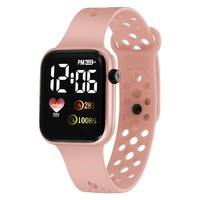 Jam Tangan Digital LED Kartun Elektronik Mewah Grosir Pabrik 2025, Model Persegi, Fashion, Olahraga, untuk Anak-anak dan Pelajar