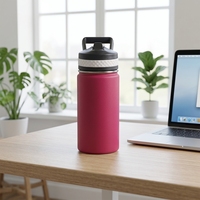 Bouteille d'eau isotherme en acier inoxydable à double paroi de 12 oz, avec couvercle en silicone anti-fuite, personnalisable avec logo JH016, pour le sport, en gros