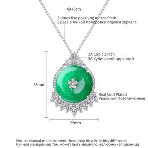 Luoteemi Chinese Ontwerp Luxe Jade Vrouwen Hanger Ketting 40 + 5 Cm Rhodium Plated Ketting Kettingen - Product Image 2