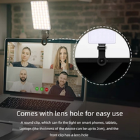 Lumière de remplissage RVB professionnelle pour diffusion en direct, 44 couleurs, 10 niveaux de luminosité, 5W, 2000mAh, mini lumière selfie alimentée par USB, CRI95+