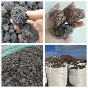 Roca Volcánica Calcinada <span class=keywords><strong>de</strong></span> Alta Resistencia, Virutas <span class=keywords><strong>de</strong></span> Lava Anti-Rotura para Fogatas en el Patio Trasero, Barbacoa, Hormigón Resistente al Fuego - Product Image 6