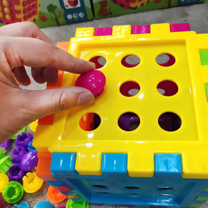 Grands blocs de construction emboîtables avec supports en forme de champignon, jouet éducatif pour enfants de 2 à 4 ans, blocs de construction unisexes en matériau PP - Product Image 4