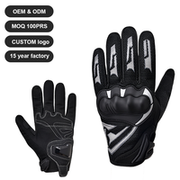 Gants de Moto en Cuir Personnalisés, Compatibles Écran Tactile, Respirants, Protection Carbone Rigide, Anti-choc, pour la Course