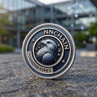 Moneta Commemorativa Personalizzata con Aquila 3D in Rilievo e Logo, Souvenir Aziendale in Lega di Zinco Smaltata, Collezione di Monete in Metallo
