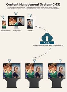 Màn hình kép IP66 không thấm nước 4k quảng cáo thương mại Video Player đôi Totem 32 43 49 55 inch ngoài trời <span class=keywords><strong>LCD</strong></span> kỹ thuật số biển - Product Image 6