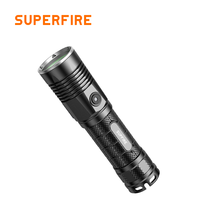Lampe de poche LED puissante 10W 900 lumens, rechargeable par USB, torche en alliage d'aluminium